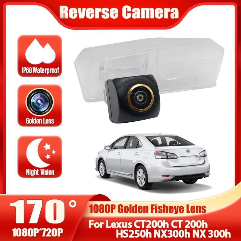 CCD 1080P 170° FishEye Vehicle Rear View Camera For Lexus CT200h CT 200h HS250h NX300h NX 300h HD Night Vision Car Backup Camera