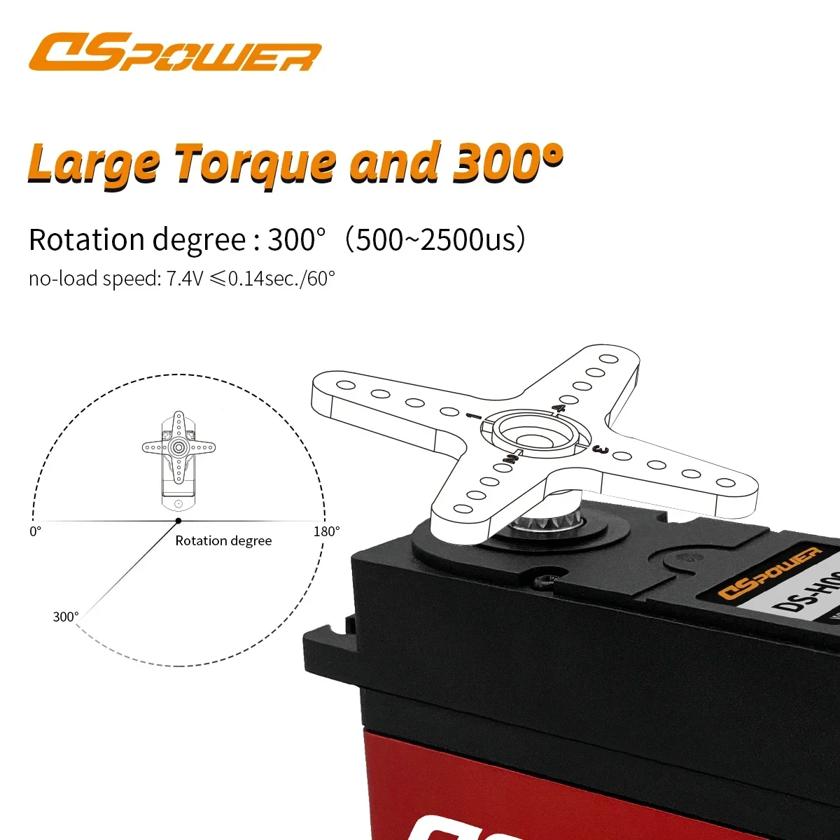 DSpower 70KG HV高電圧高トルクコアモーターメタルギアサーボ 1/5 RCカー クローラートラック ロボット Wltoys Axial Traxxas用