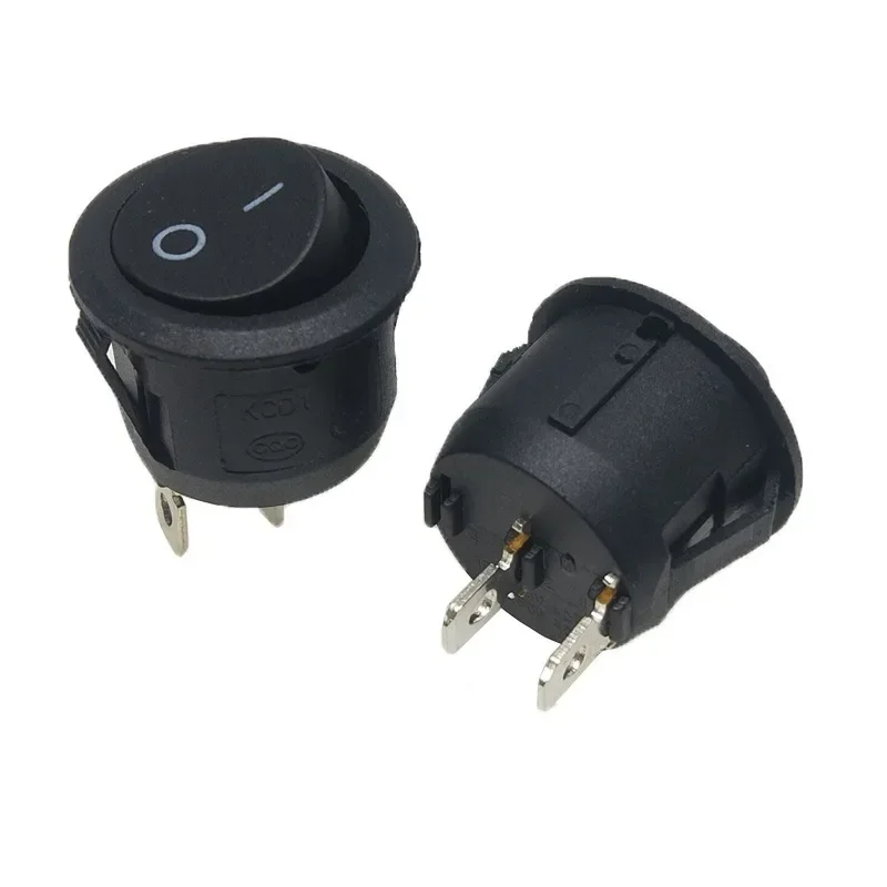 10PCS 12V Round Rocker Switch ON/OFF 2 Pin SPST Camper Van Caravan Motorhome For Car Auto Boat Household Appliances