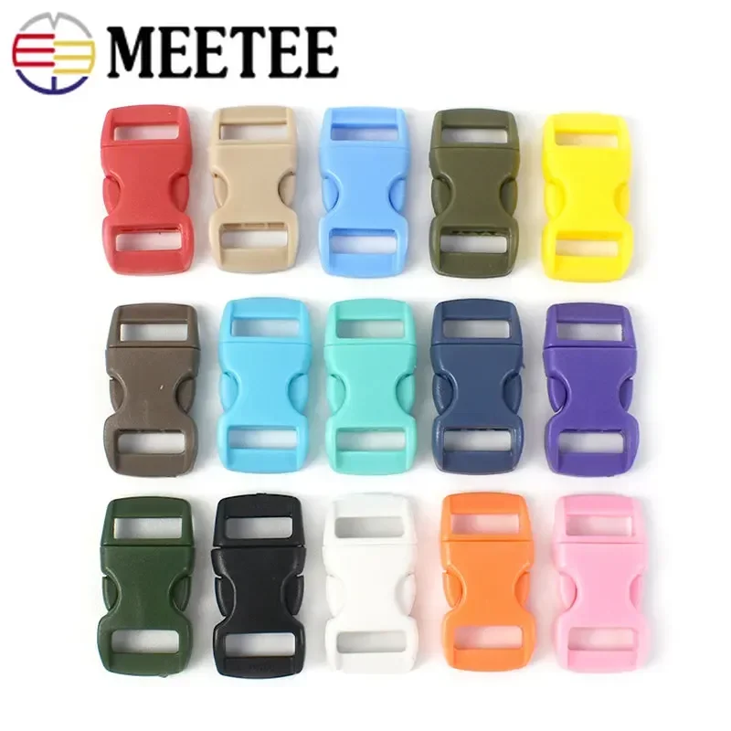 10/30/50Pcs 10/15mm Plastic Buckles Side Release Backpack Buckle Bag Strap Adjustable Clasp Webbing Belt Hook DIY Accessories