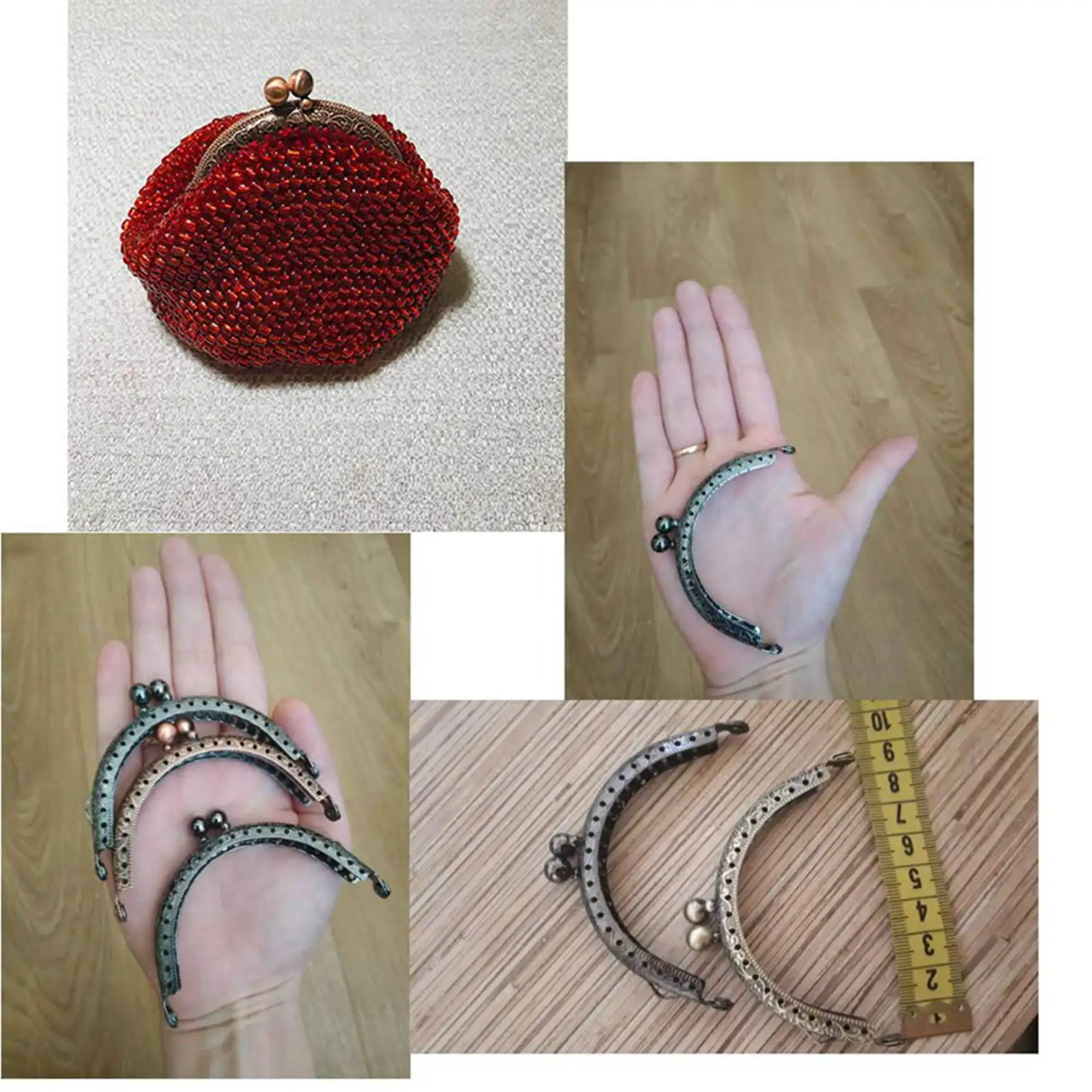 NEW-10피스 금속 지갑 프레임 키스 클립 잠금 장치 DIY 동전 가방 손바느질 장인정신, 3.3인치/8.5cm