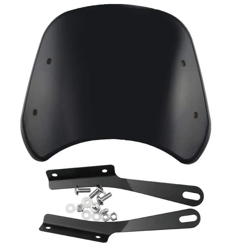 For Yamaha XSR For Royal Enfield Triumph Universal Motorcycle Front Windshield Windscreen Wind Deflector Round Headlight