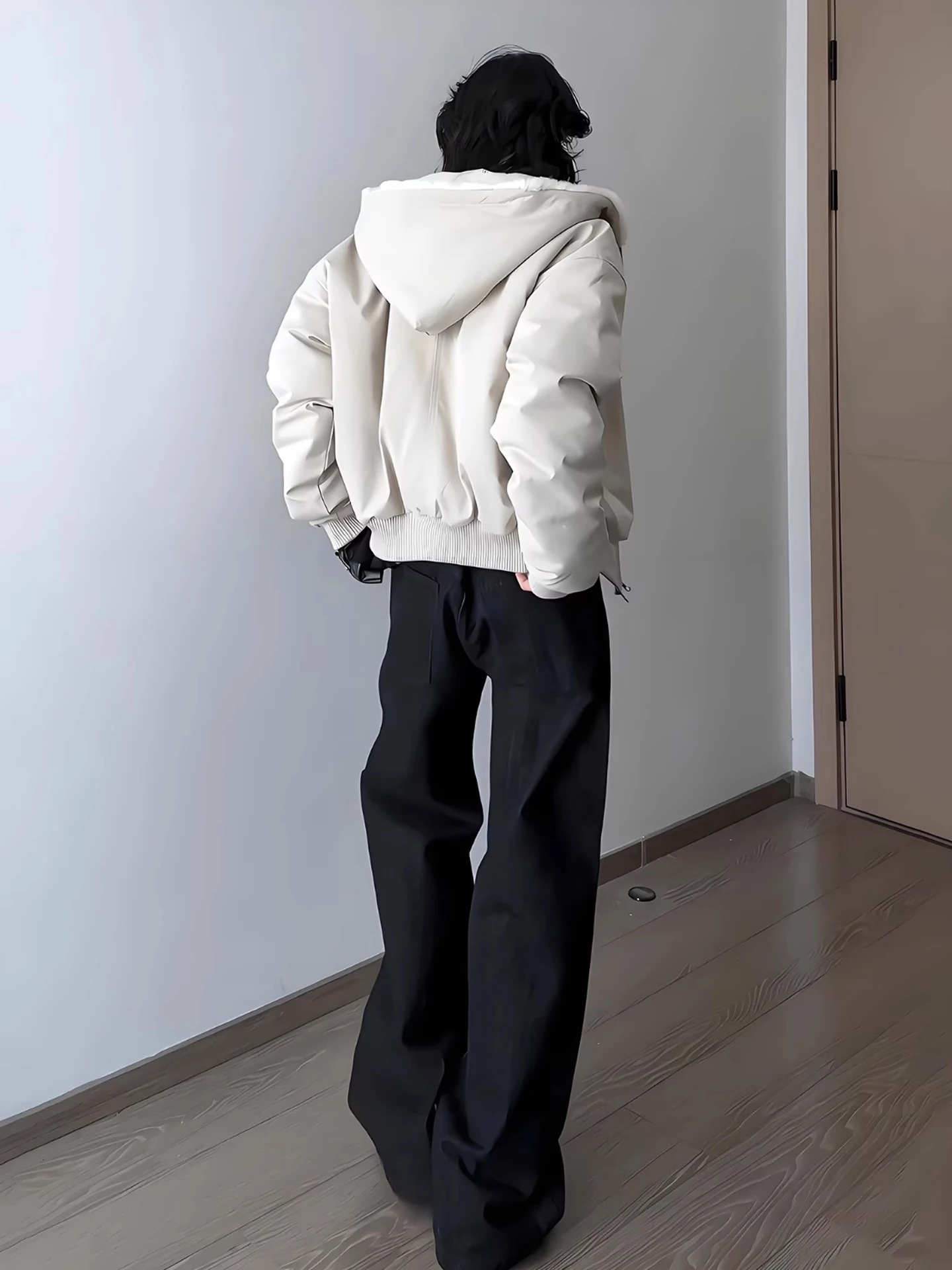 Cleanfit Men's And Women's Thiened Faux Rabbit Fur Jaet Hooded Cotton Coat Winter Warm Outerwear High-End Feel Zipper Clo...