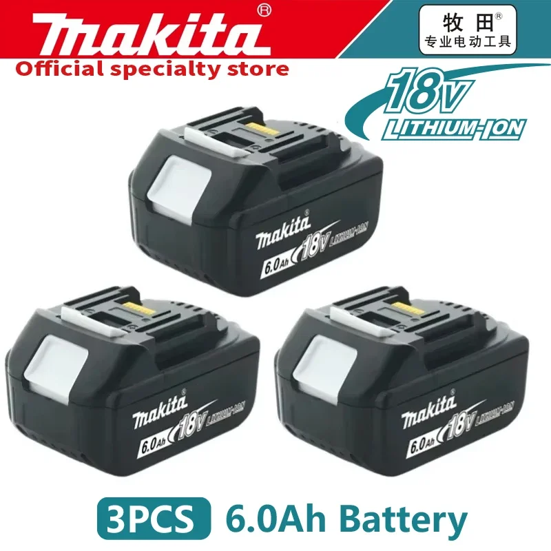 

100% Makita Original 18V 6000mAh Lithium ion Rechargeable Battery 18v drill Replacement Batteries BL1860 BL1830 BL1850 BL1860B