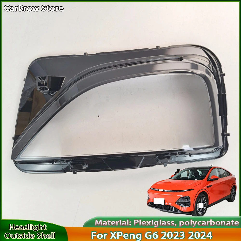 

For XPeng G6 2023 2024 Headlamp Cover Headlight Transparent Lens Lamp Shell Masks Plexiglass Replace Original Lampshade