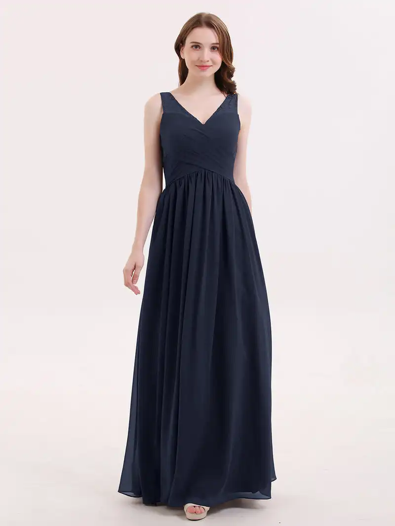 

Beshinel индивидуальное темно-синее прозрачное кружевное шифоновое платье подружки невесты с короткими рукавами вечерние платья без рукавов Vestidos De Fiesta