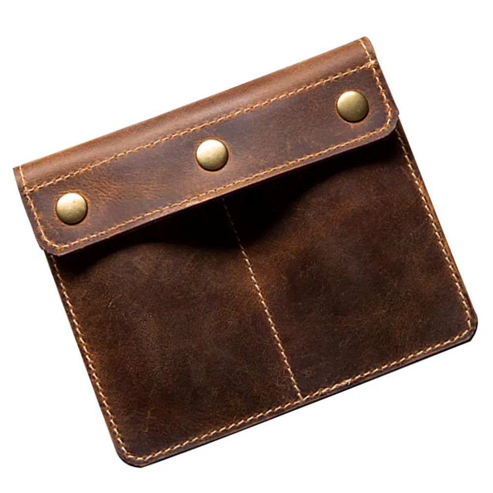 

2-Slot Portable Watch Organizer Vintage Cowhide Durable Travel Storage Box Couple Case Couple Watch Box
