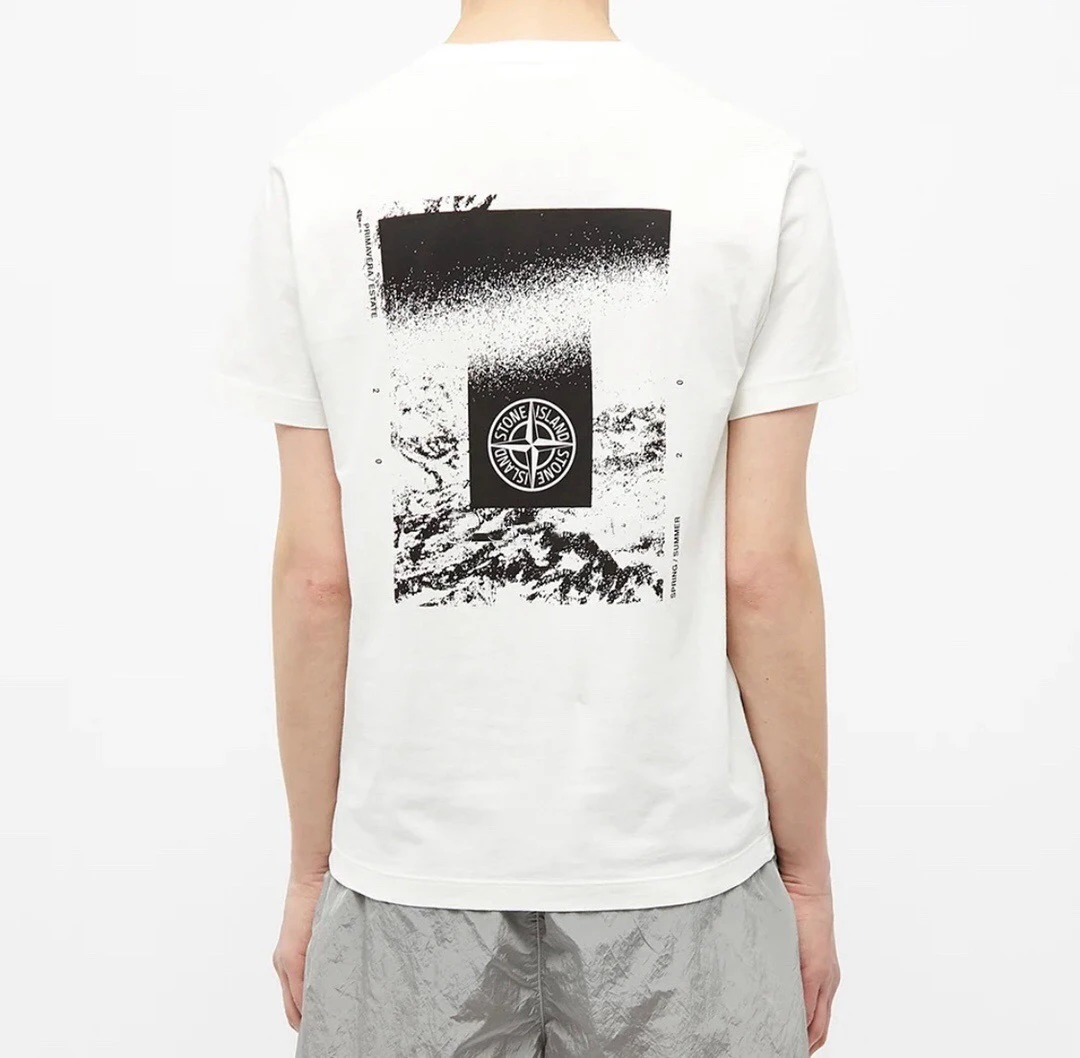 

Летняя мужская футболка Casual Brand Stone New Logo Print Ретро Модные футболки Быстросохнущие дышащие модные свободные хлопковые футболки Y2K