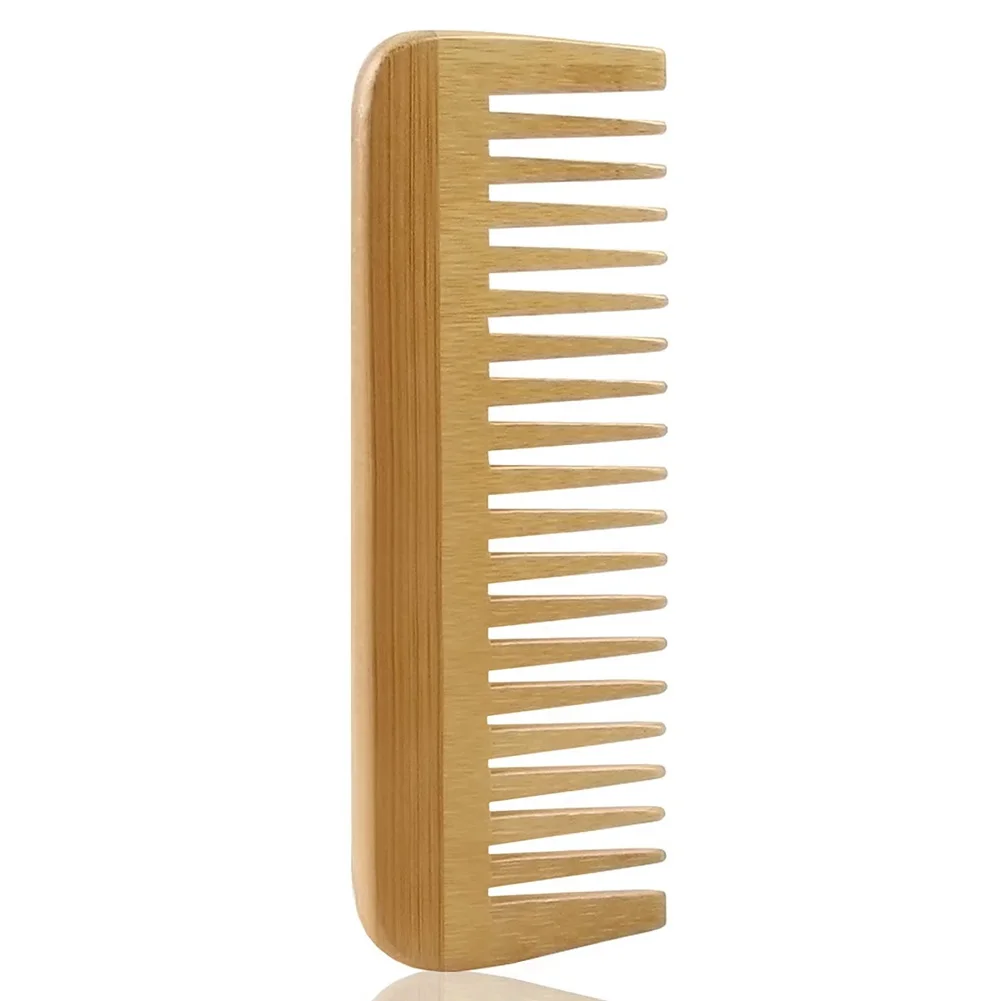 

Thick Solid Wood Comb Wide Tooth Comb Portable Styling Massage Anti-Static Hair Comb Handleless Hairdressing Comb