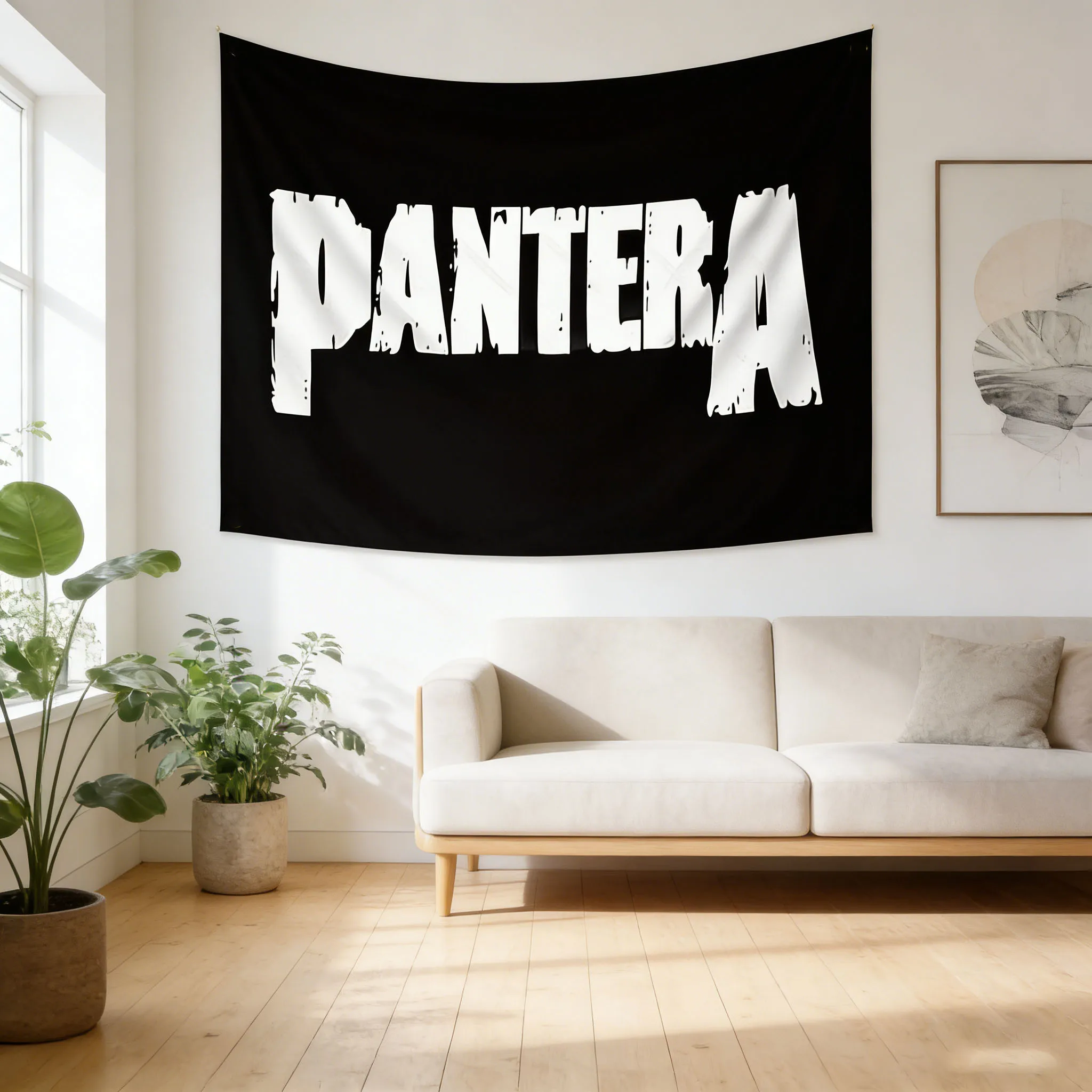 Pantera Rock Band Tapestry, Heavy Metal Aesthetic Wall Art for Bedroom, Living Room & Man Cave Decor, Ideal Fan Gift