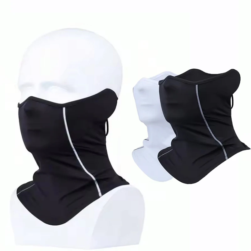 

Night Riding Half Face Reflective Mask Sunscreen Neck Cover Summer Ice Silk Riding Mask Outdoor Dust and UV Protection