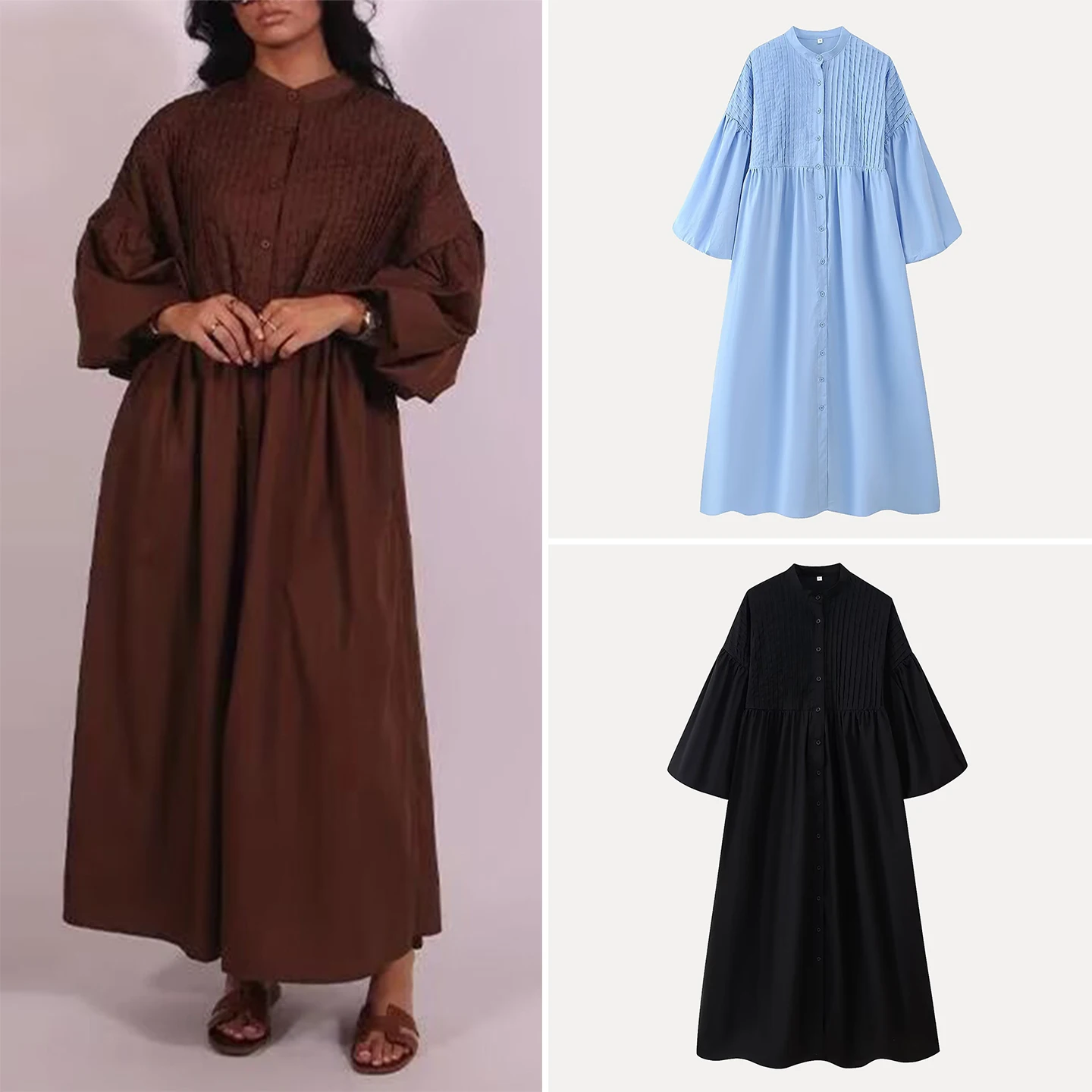 Été 2025 femmes Sle t-shirt couleur bouton bulle Sve Dstring décoration Dr fibre de Polyester ort Sve rond Ne