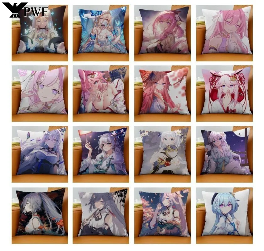 

Anime Break III game Print Pillowcase Peach skin polyester Pattern Sofa Cushion Cover