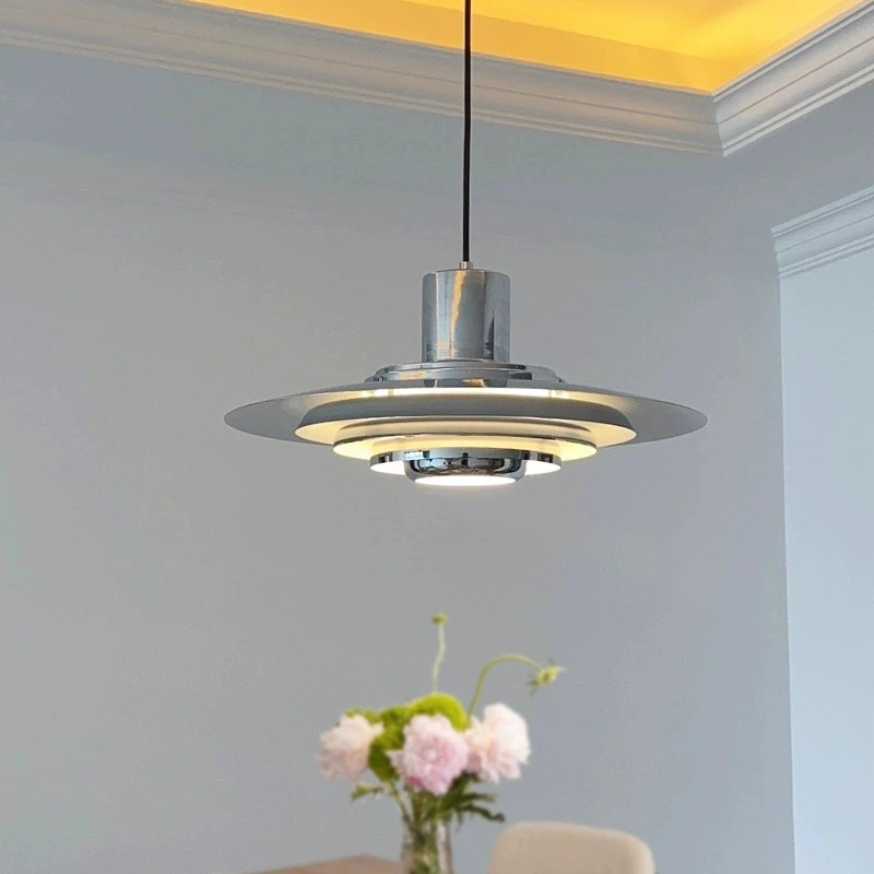 Minimalismus LED Kronleuchter Nordic Weiß Silber Metall Pendelleuchte Kunst Design Küche Schlafzimmer Dekoration Verstellbare Pendelleuchte