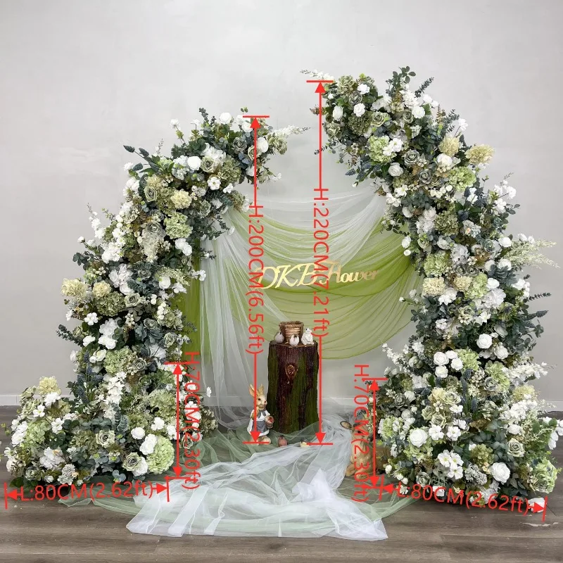 New design Spring style rayon flower decoration Artificial wildflower flower arches for wedding decoration