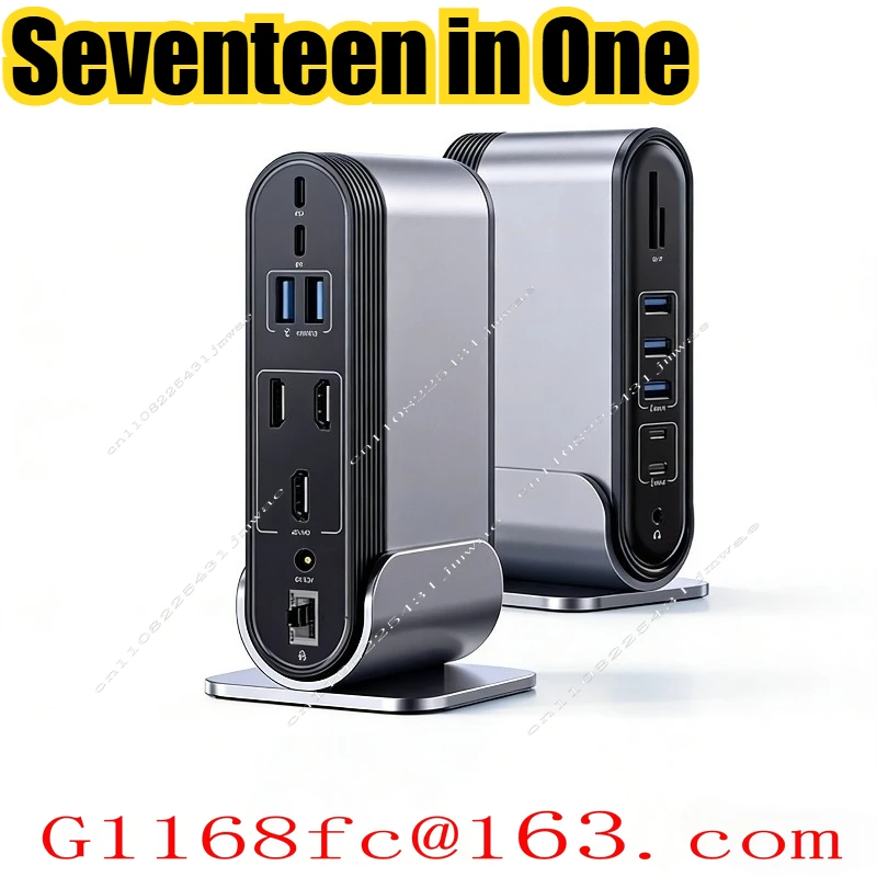 17 in 1 Desktop Docking Adapter Suitable for Computers, Tablets, Mobile Phones, Multifunctional Converters, Splitters