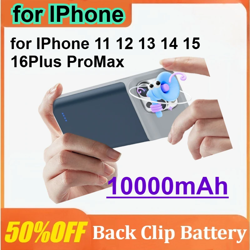 

Battery Charger Cases 10000mAh for IPhone 11 12 13 14 15 16Plus ProMax External Battery Power Bank Charging Case for 6/7/8