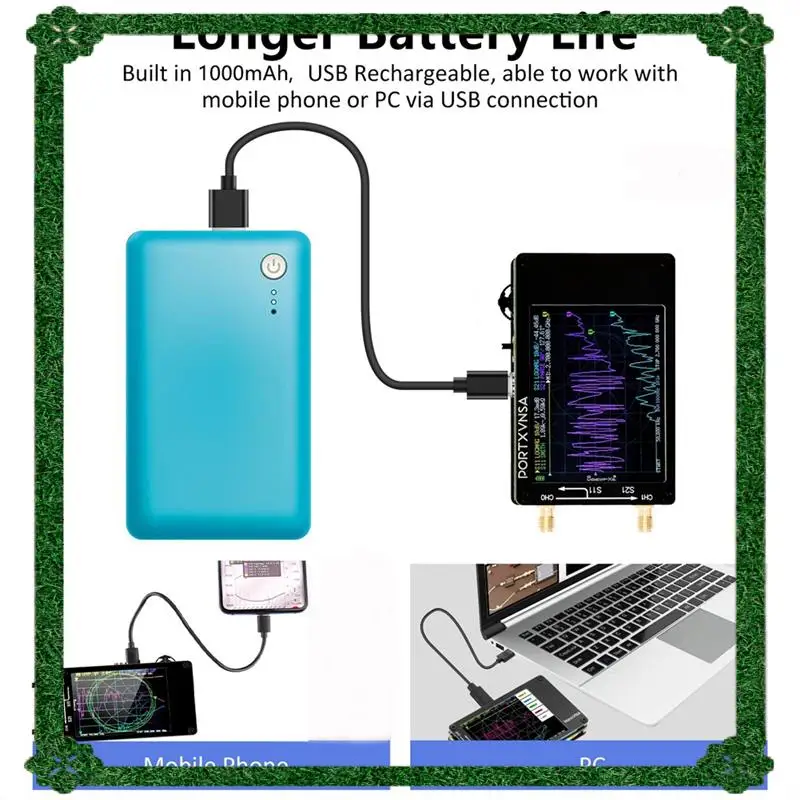 تسليم 24 ساعة Nanovna Plus نسخة مطورة من محلل شبكة المتجهات 50 كيلو هرتز - 2.7 جيجا هرتز MF VHF UHF مع بطاقة SD 32 جيجا للهوائي