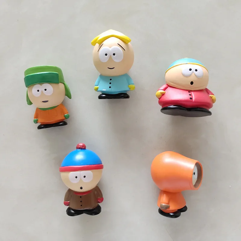 5pcs/set Cartoon South Park Kyle Broflovski Action Figure Model Doll Kenny Car Ornament Accessories Children  Xmas Gift