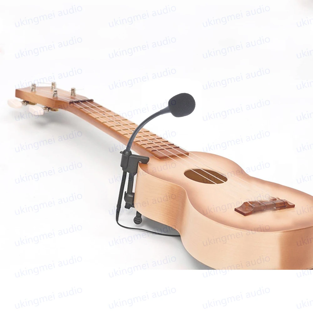 

Instrument Microphone for Violin Acoustic Guitar with Scalable Adjustment Clamp Cardioid Microphone Suitable for AKG Transmitter