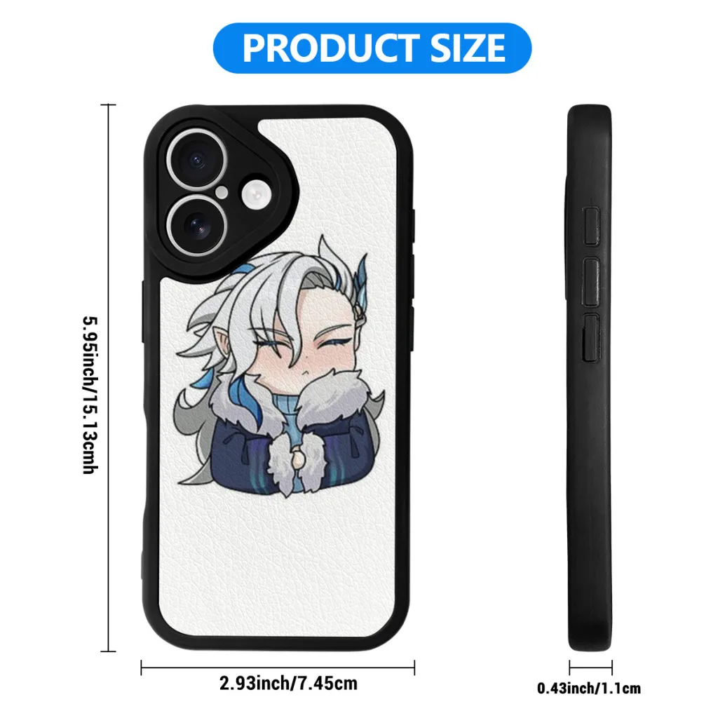 Winter Neuvillette (Genshin Impact) Phone Case For iPhone 16 Pro Max Silicone Skin Case