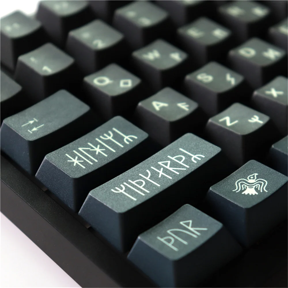 チェリープロファイル-gmk-ノルウェー語キーキャップ-染料昇華クリアパターン-129-キー-61-64-104-108-mx-スイッチメカニカルキーボード用