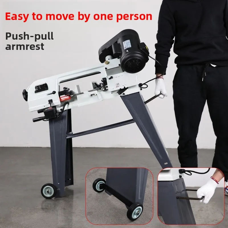 Horizontal band sawing machine Easy to move Vertical band sawing machine Manual control Metal cutting Plastic wood Small