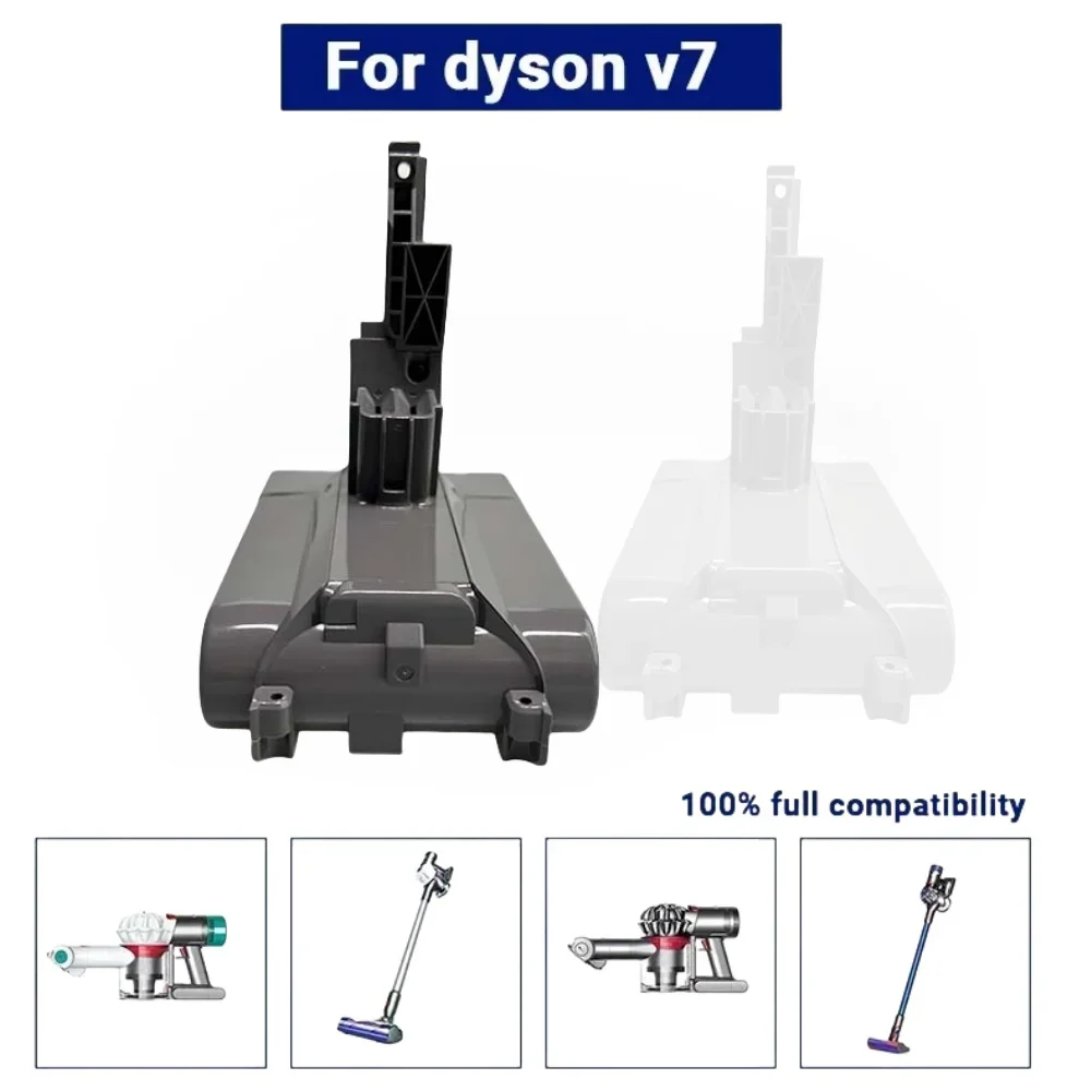 For Dyson V7 21.6V 4800/6800/9800/12800mAh high-capacity Handheld Vacuum Cleaner Battery Replacement