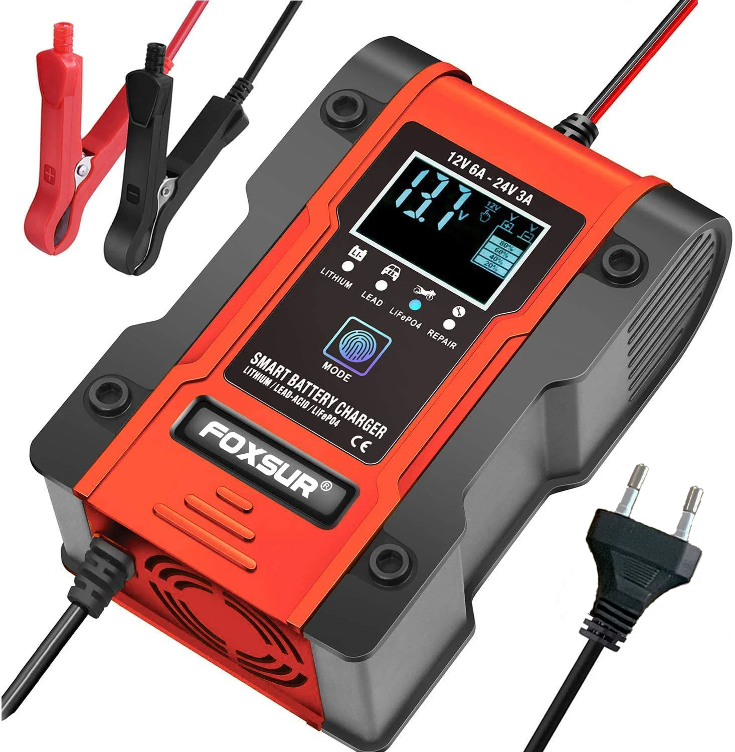 

Зарядные устройства для литий-ионных аккумуляторов 12 В/24 В, 6 А, 3 А, автомобильное зарядное устройство для литий-ионного аккумулятора FOXSUR