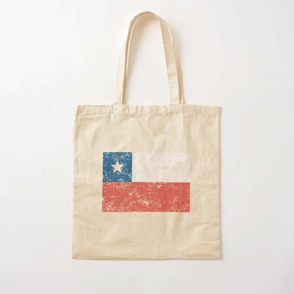 Chile Flag Tote Bag Shopper bag free delivery bags cloth bag woman tote