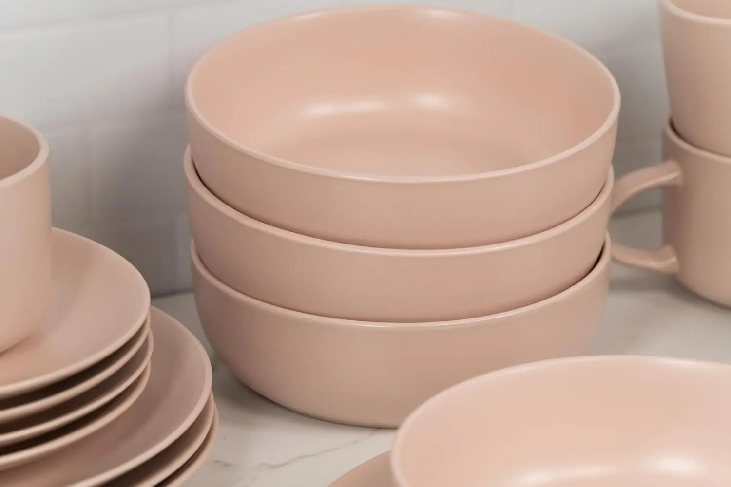 ชุดชามอาหารวอซี แมท สีบลัช จำนวน 6 ใบ