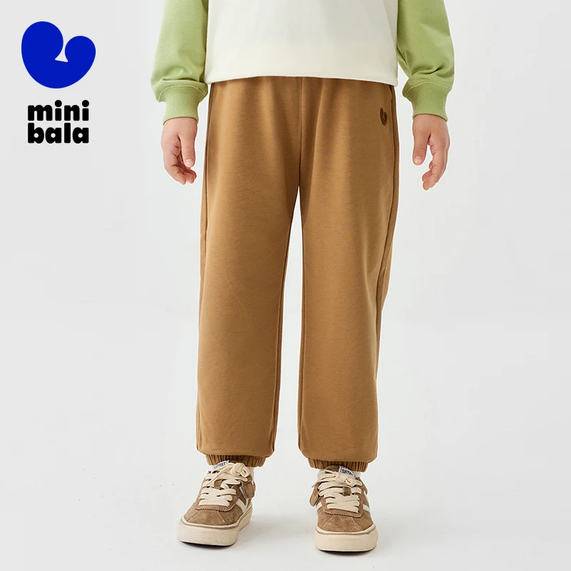 

Mini Bala Trousers for Boys and Girls 2025 New Spring Version Baby's Versatile Elastic School-entry Cuffed Long Trousers