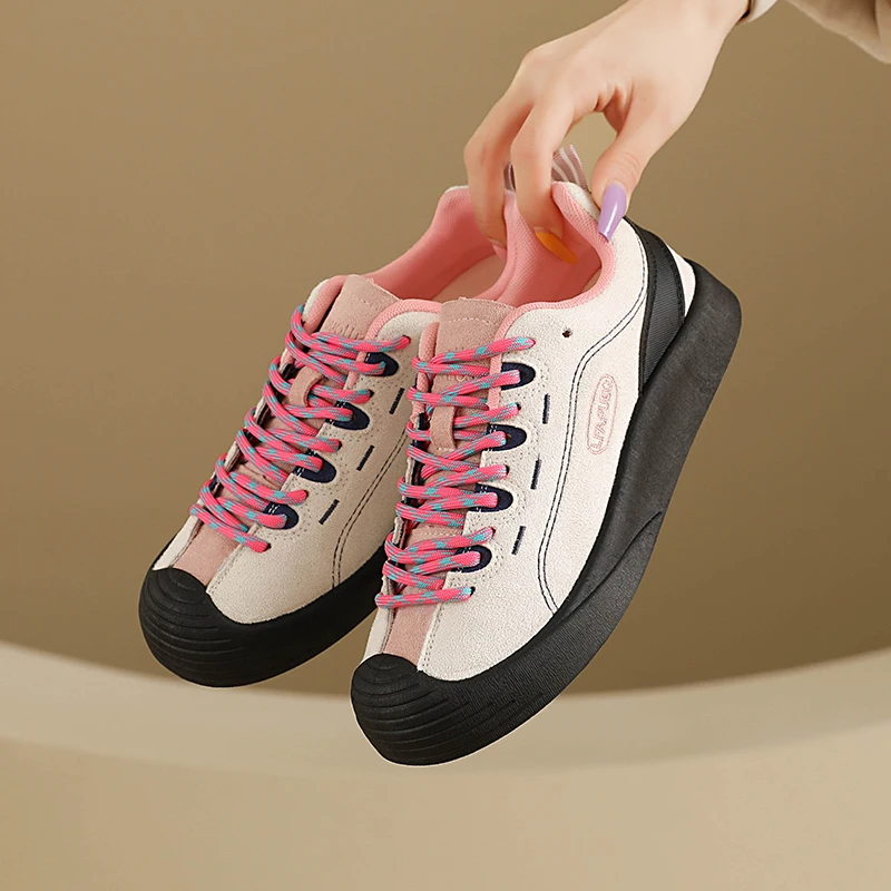 New Women Chunky Dad Shoes,Anti-slip Wear-resistant Thick Sole Sneakers, Soft Sole Fashion Casual Retro Trainer Shoes For Ladies