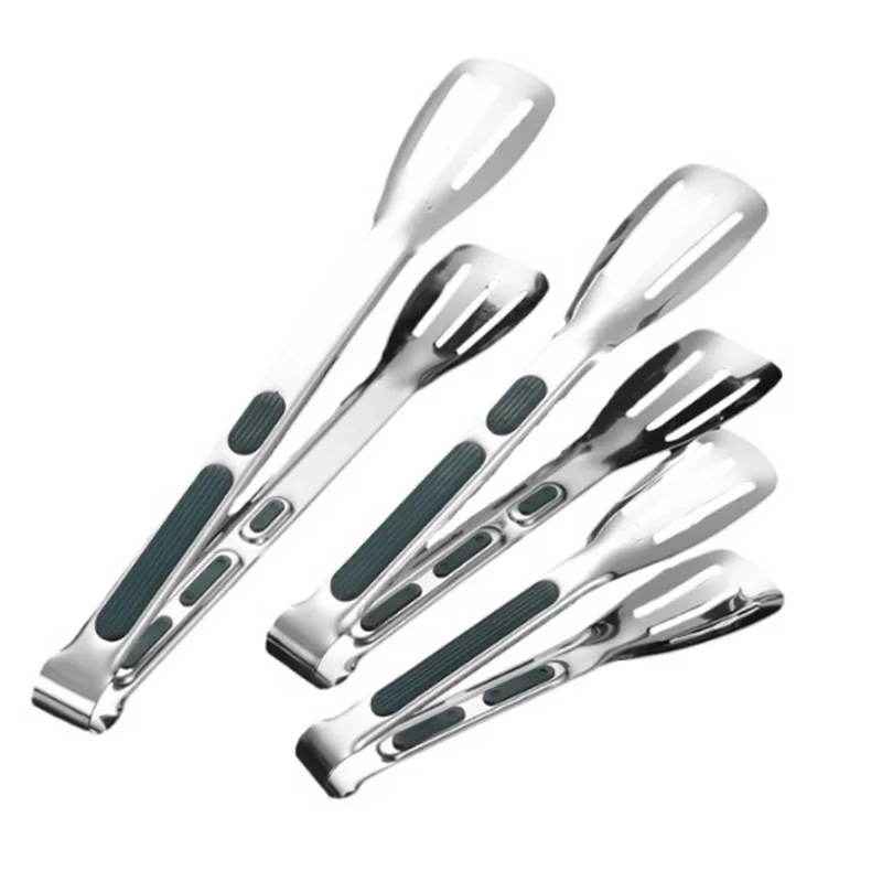 3 Pack Slotted Head Stainless Steel Kitchen Tongs Multifunctional Heatproof Food Tongs For Grilling Steak Salad Barbecue Kitchen Accessories For Steak BBQ Pasta Salad Outdoor Barbecue Tools Easy To Clean Cooking Grill Utensils