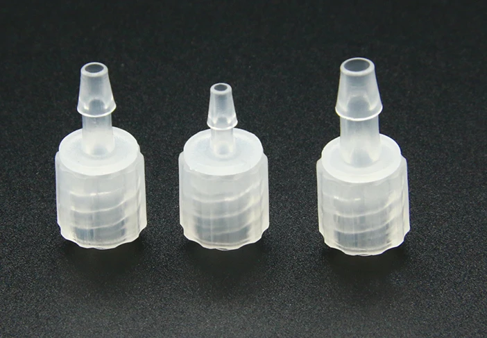 10PCSHigh temperature resistant plastic luer joint Internal and external spiral through joint for scientific research experiment