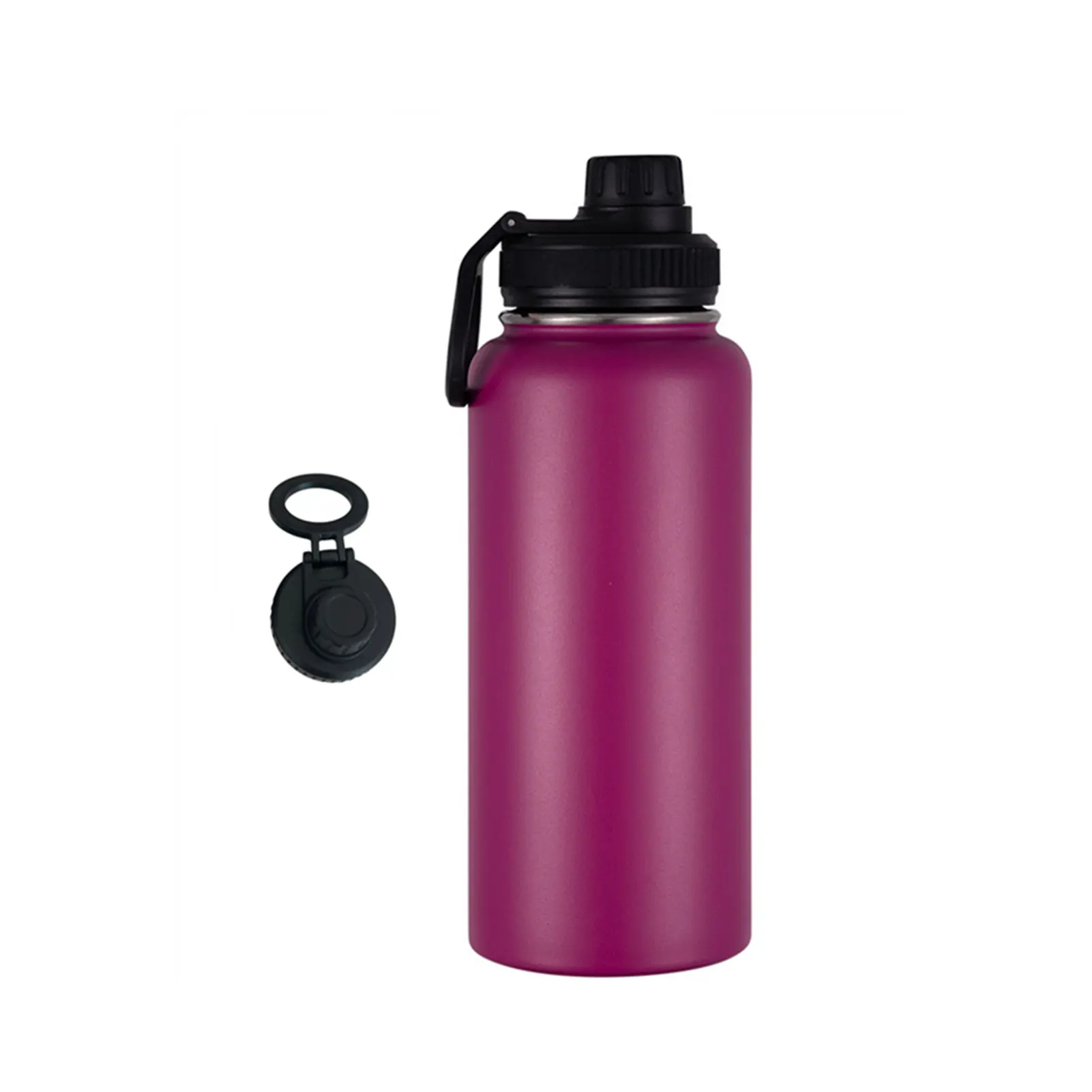 Portable Sporty Water Cup Stainless Steel Water Bottle Leak-proof Lid Insulated Magnetic Suction Water Bottle Straw Type