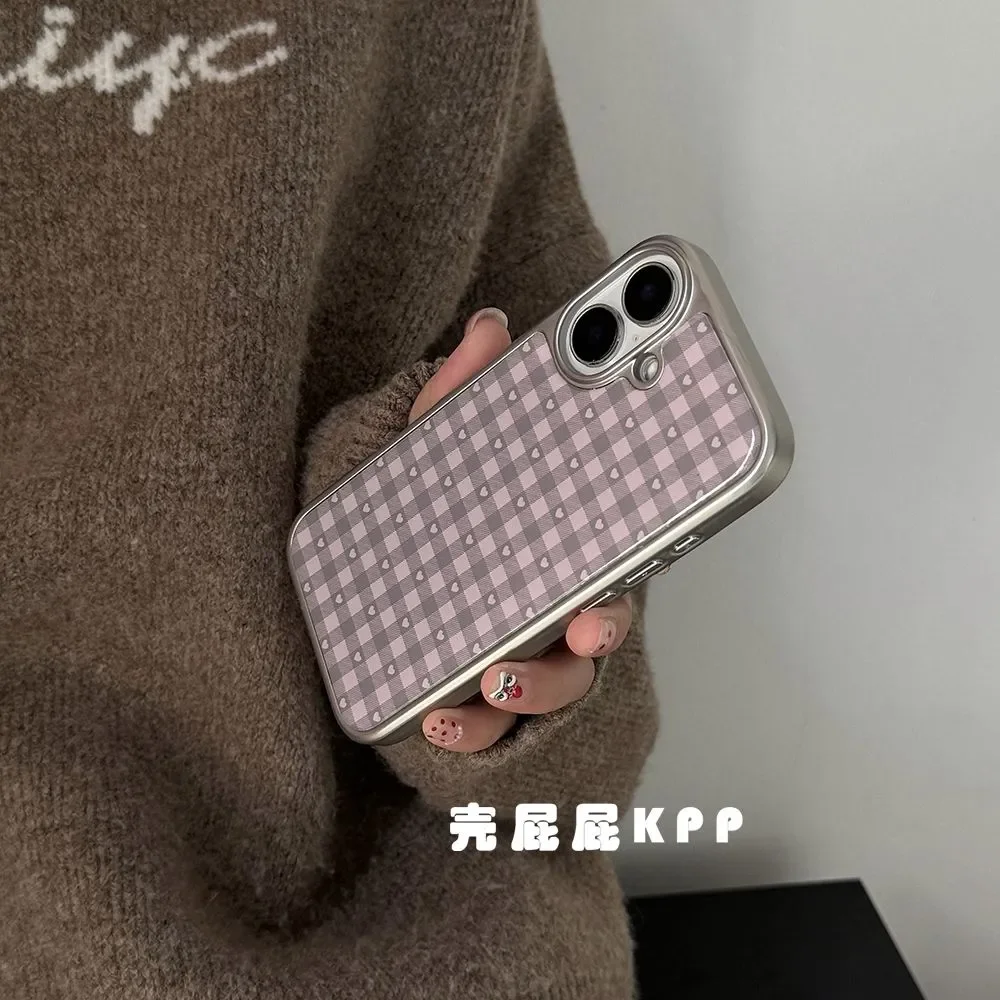 

Розовый чехол для телефона с гальваническим покрытием и эффектом капельного лака для iPhone 17 Air 16 15 14 13 12 11 Pro Max Plus, в стиле Y2K, противоударный, Ins