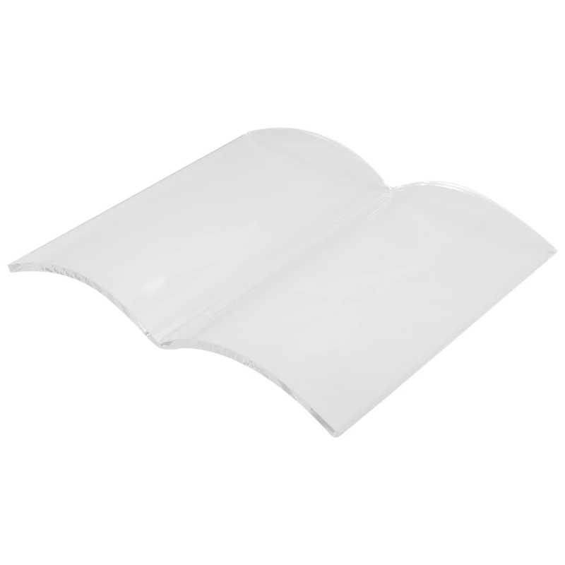 Abwr-rak penyimpanan resep majalah Desktop Dekorasi seni rumah rak pajangan buku transparan akrilik berdiri berbentuk buku