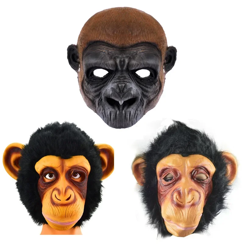 Halloween Gorilla Mask Novelty Monkey Orangutan Chimp Masks Funny Party Animal Mask Halloween Carnival Costume Party Props