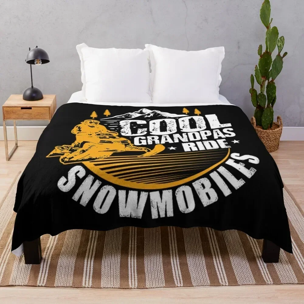 

Grandpa T-ShirtCool Grandpas Ride Snowmobiles Throw Blanket Wrinkle Resistant Lightweight Blanket