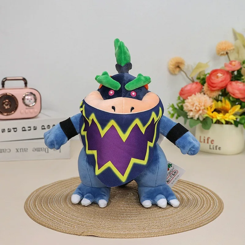 11inch Super Mario Bros Wonder Dark Bowser Jr Plush Toy - Nintendo Collectible Doll Koopa Prince Stuffed Figure