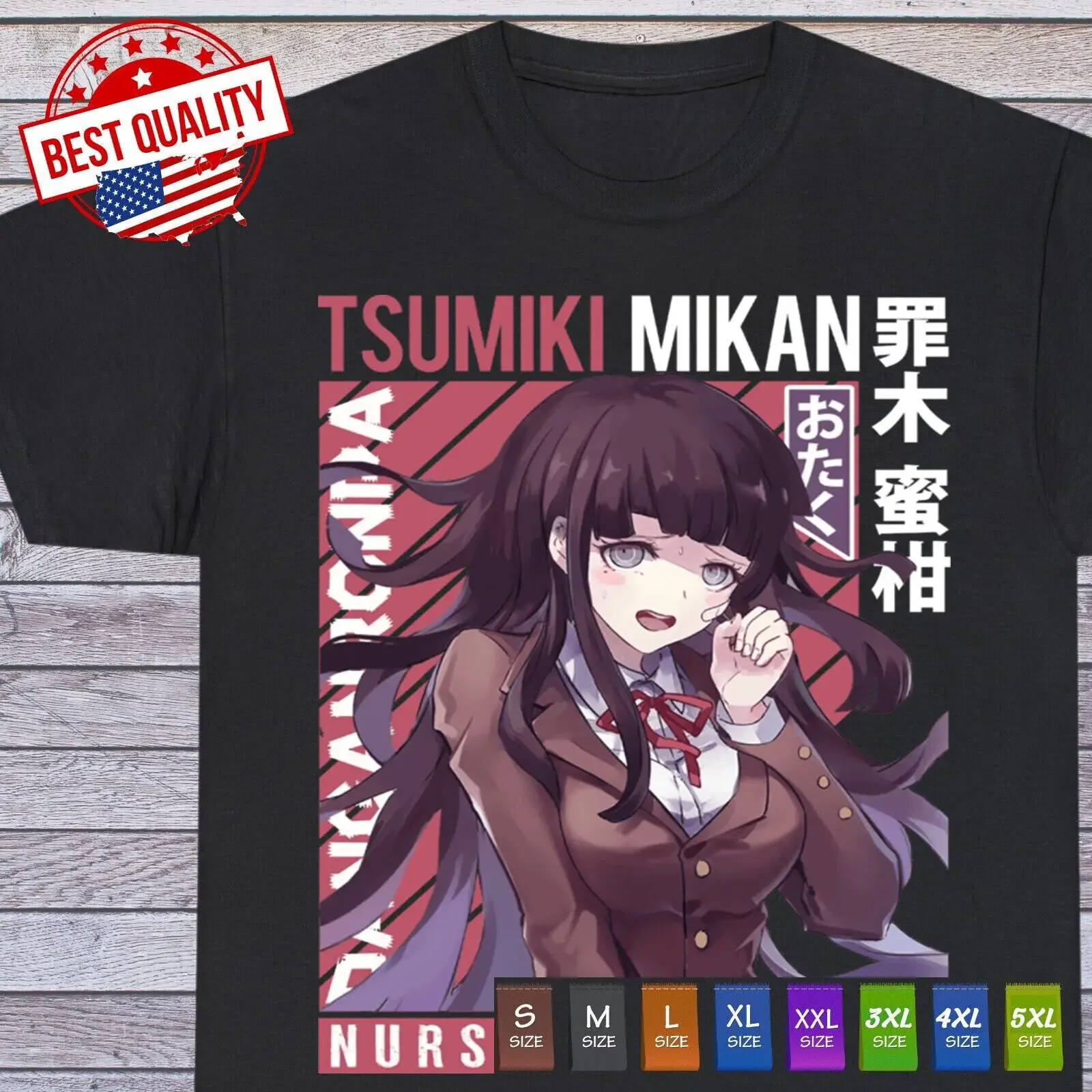 Danganronpa Tsumiki Mikan Shirt Ronpa Vaporwave Anime Manga Aesthetic All Size