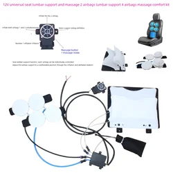 12 v Car Mats Interior Seat Cushion Comfort Back Lumbar Pillow Pneumatic Massage Support Products Accessories