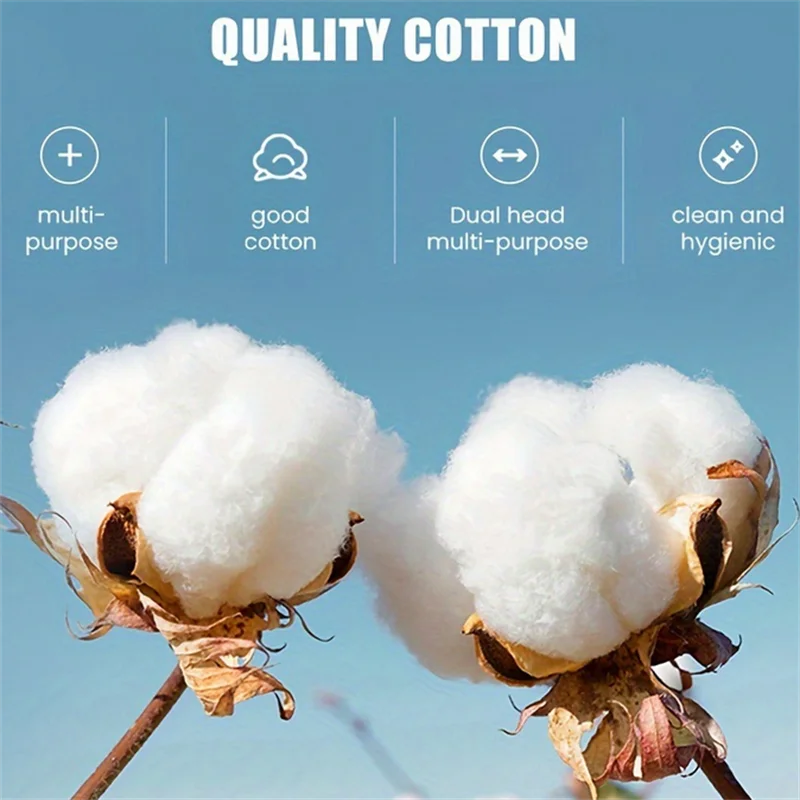 100/1000 pièces Double extrémité coton-tige dissolvant d'oreille ménage bâton en bois démaquillant bâton de beauté démaquillant dissolvant d'oreille ﻿