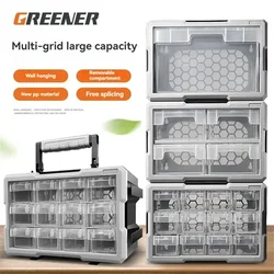 Multi-grid Drawer Toolbox Professional Plastic Tool Box Organizer Accessories Parts for Mechanics Suitcase Screws Accessories