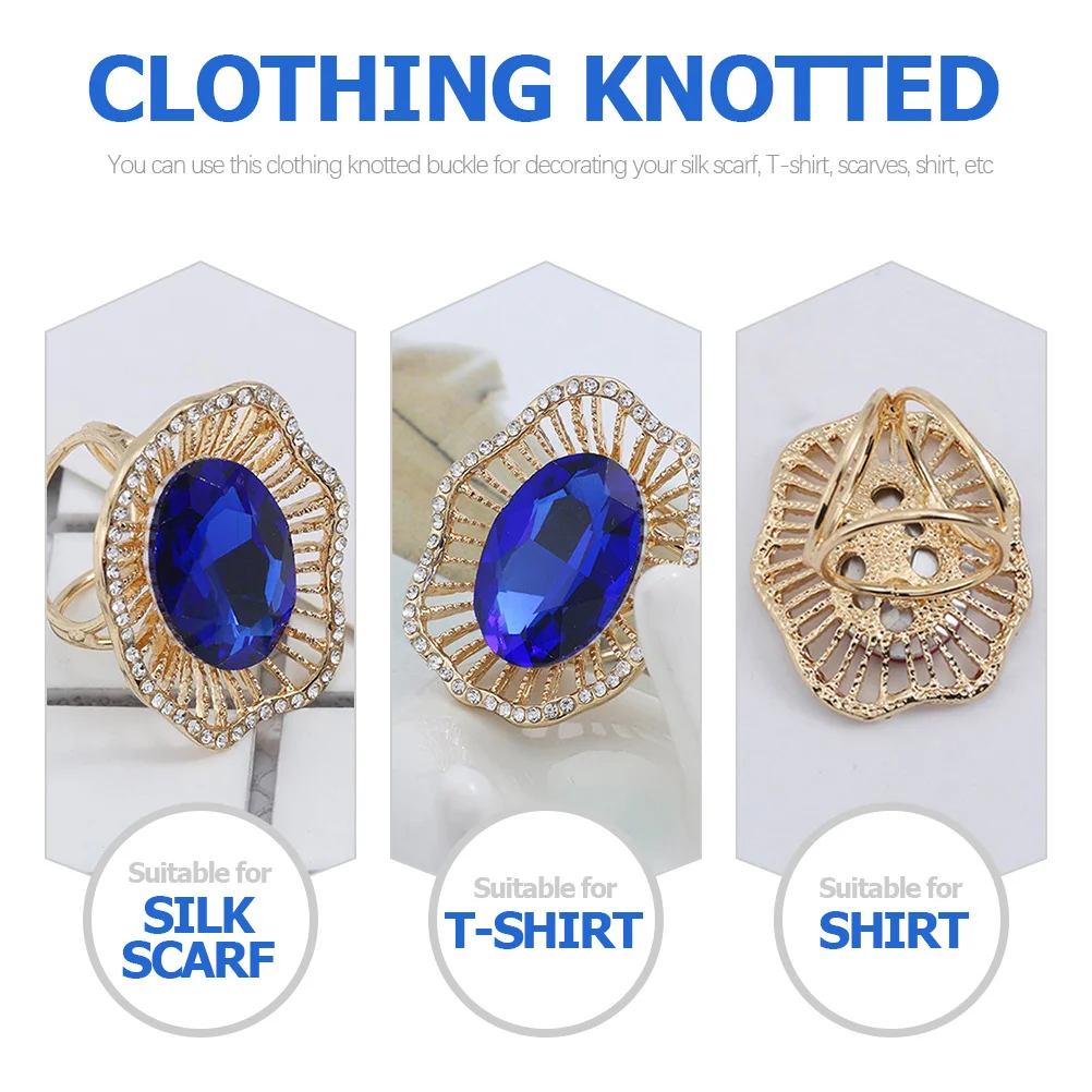 Fivela de lenço de cristal chique strass cachecol clipe durável liga prendedor leve xale fivela para roupas femininas acessório