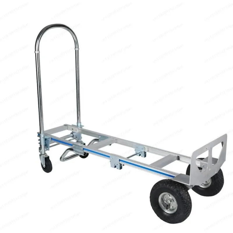 Aluminum Alloy Flatbed Truck Load King Folding Trolley Tiger Truck Luggage Cart Four-Wheel Platform Hand Trailer