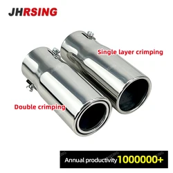 Sell Like Hot Car Steel Stainless Vehicle Chrome Exhaust Pipe Tip Muffler Trim Tail Tube For Car Motorcycle Accessorie