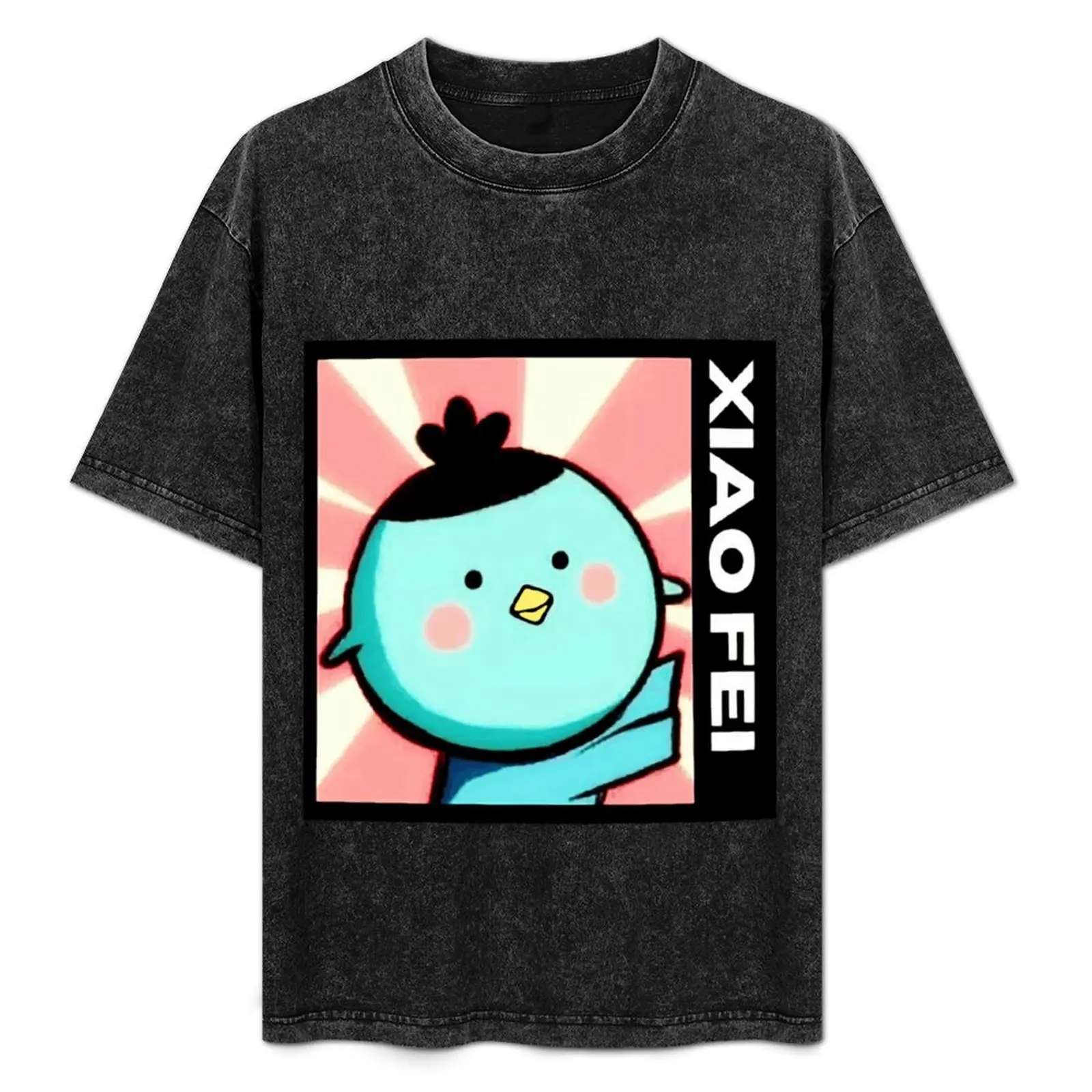 

xiao fei cute character art T-Shirt oversizeds rapper graphic tees baggy shirts men tshirt