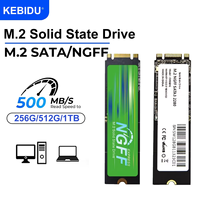 M.2 SATA SSD 256G 512G1TB M.2 NGFF SSD 500MB/S M.2 2280 NGFF SATA B & M Key Solid State Hard Drive for Desktop Laptop